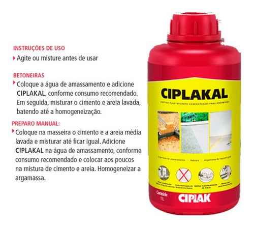 Aditivo P/ Massas Ciplak Ciplakal 1l