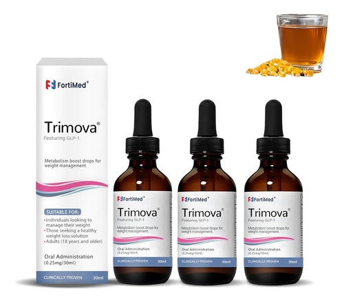 Trimova Metabolism Vitamin Drops, Multivitamínicos Glp-1, 3