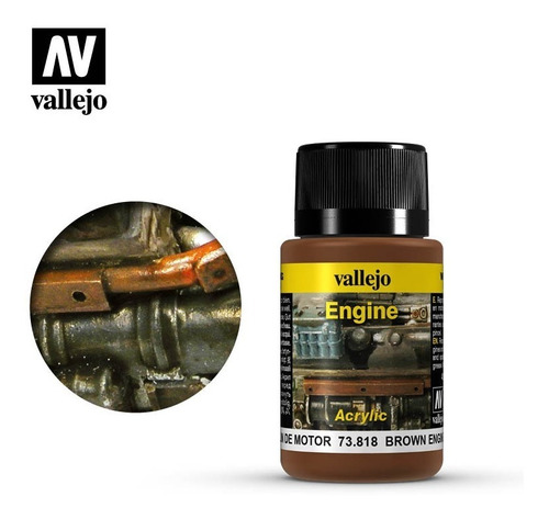 73818 Brown Engine Soot Weathering Effects Vallejo 40ml