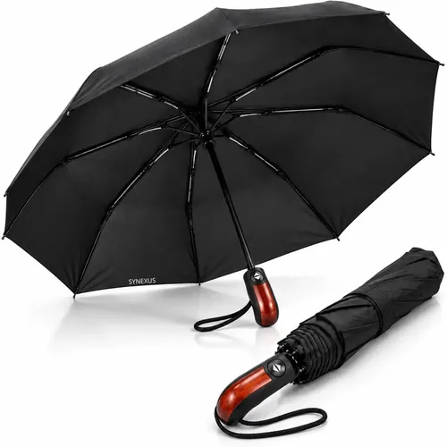 Guarda Chuva Automático Reforçado Contra vento Cabo Resistente Cabe Bolsa Impermeável Proteção Blackout UV Sombrinha Compacto - Marca SYNEXUS - R$ 29,9