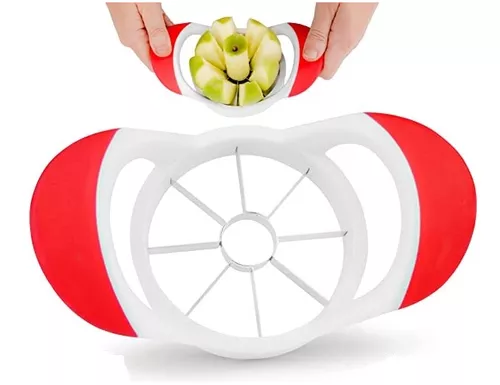 Cortador de manzana, [tamaño grande] Cortador de manzana resistente de 8  hojas con pelador, descorazonador y rebanador de manzana, hoja ultra  afilada