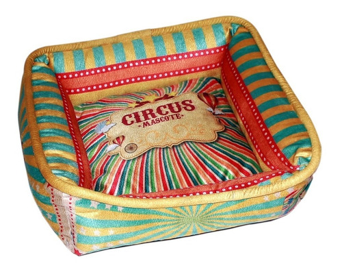 Cama Para Cachorro Estampa Circus Tamanho M (50x50cm)