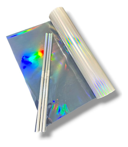 Foil Laser Transparente - Americano - 30 Cm Largura X 1 Mt