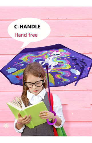 Mrtlloa Kids Umbrella, Reverse Kids Umbrella Girls, Inverted