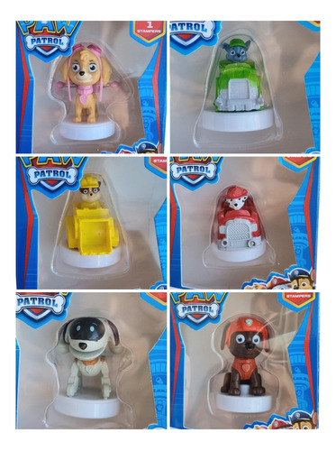 Sello Paw Patrol Set X 5  Muñecos 4 Cm Patrulla Canina