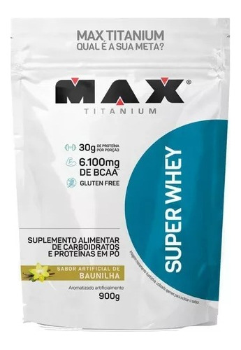 Suplemento Em Pó Max Titanium Superwhey Refil Proteínas 900g