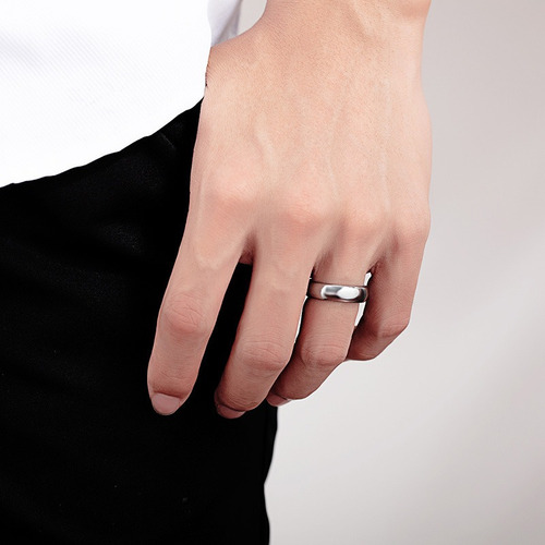 Anillo De Tungsteno Plateado Pareja Boda Matrimonio