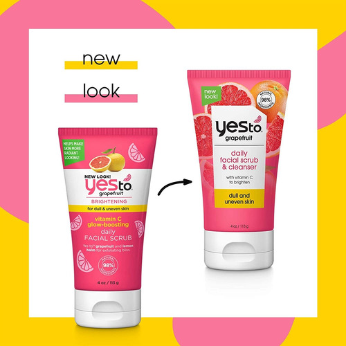 Exfoliante Facial Diario Yes To Grapefruit, De 4 Onzas
