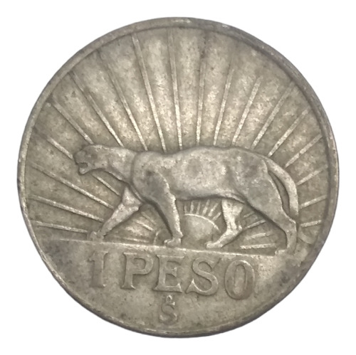 Moneda Uruguay  1 Peso Año 1942 Plata  Ley 720