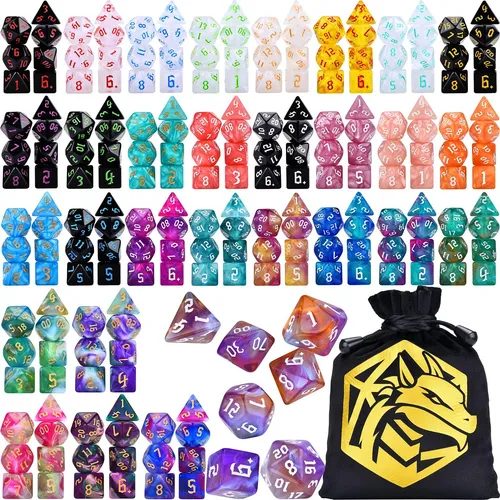 Amiven Rpg Dice Sets 30 X 7 Dados Poliédricos Dnd (210 Con Y