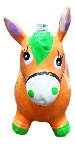 Cavalinho Upa Upa Pula Pula Com Musica Pocoto Burro Infantil Cor Laranja