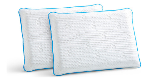 Paquete De 2 Almohadas De Memory Foam Sensei. Color Blanco