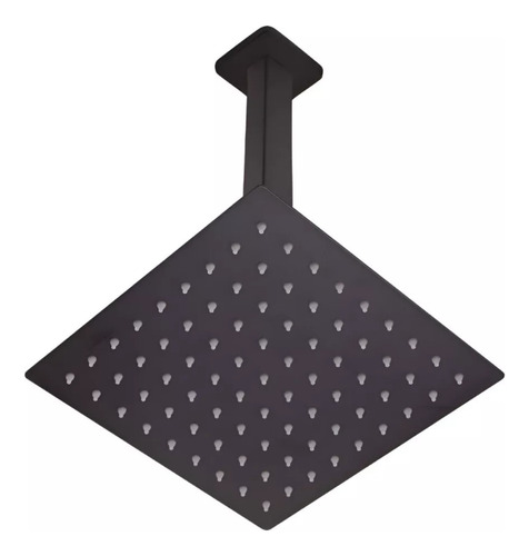Chuveiro Ducha Slim Quadrado 20x20cm Com Braço De Teto