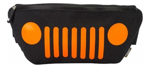 Cangurera Jeep Waist Bag B207 Negro Con Naranja Para Hombre