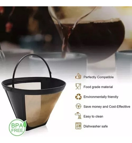 2pcs Filtro De Café Reutilizable Coffee Filtro Sin Filtro