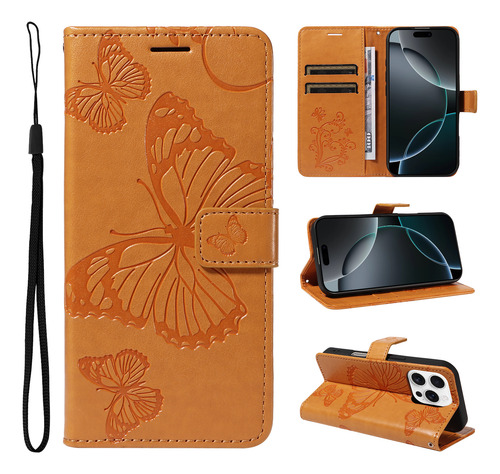 Funda Multifuncional De Piel Sintética Para Samsung Galaxy A Series, Funda Protectora Con Tapa En Relieve, Color Amarillo