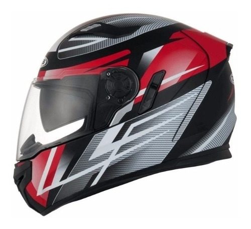 Capacete Zeus 813 Matt Black/red C/viseira Interna 56 S