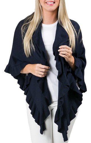 Top It Off Ava Ruffle Wrap Xale Triangular Feminino Fei