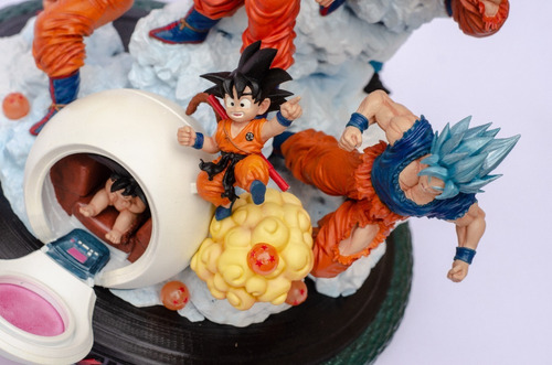 Dragon Ball Z - Goku Diorama Todas Las Fases (resina Uv) | Envío gratis