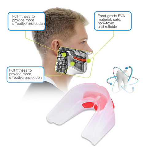 Nuevo Protector De Dientes De Doble Cara De Boxeo For