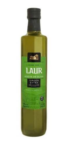 Aceite De Oliva Extra Virgen Laur Vidrio 500cc X6unid