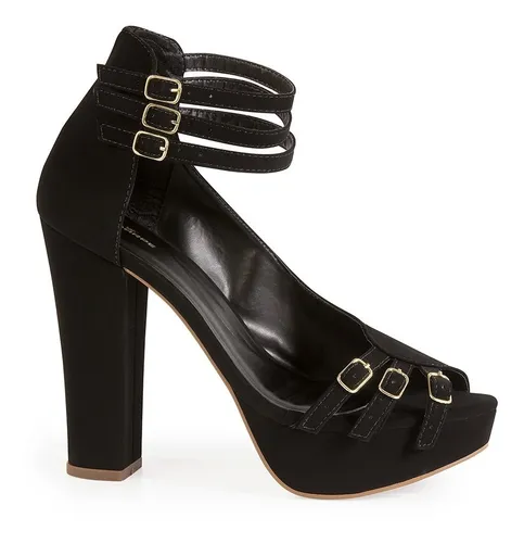 Sand lia Meia Pata Salto Alto Grosso Feminino M42