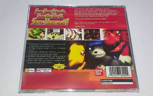 Digimon World 3 Ps1 Black Label Mídia Prata