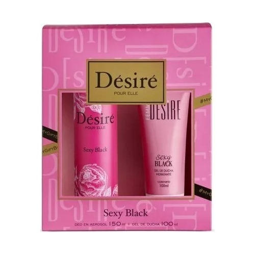Desodorante Aerosol Desire Sexy Black + Gel Ducha