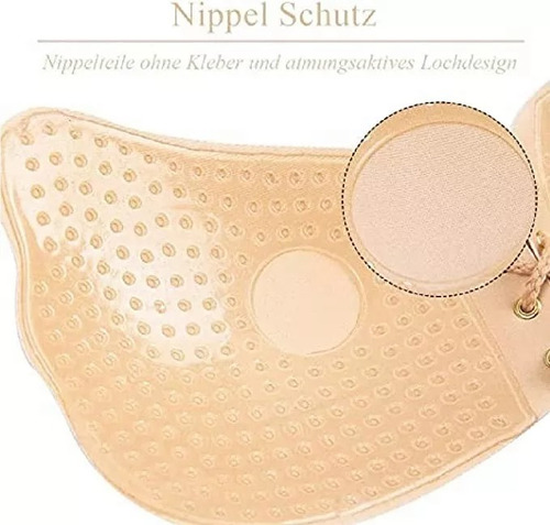 ` 2p Bra Nubra Brasier Strapless Push Up Invisible Sin