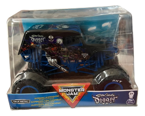 Monster Jam Metal Escala 1/24 Grave Digger Zombie Thunder