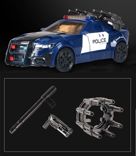 Boneco Transformers Barricade Tf5 Robô E Carro Polícia 19 Cm