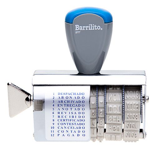 Sello De Formulario Barrilito 9117 Con Fecha Y 12 Leyendas