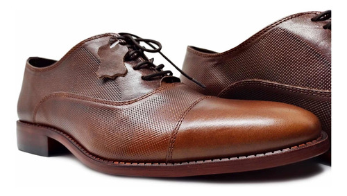 Imagen 3 de 4 de Zapato Oxford De Vestir Para Caballero Fina Piel Vacuno