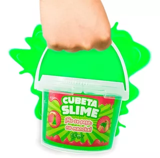 Cubeta Slime Jam Slimes No Manchan La Ropa 500ml Color Verde