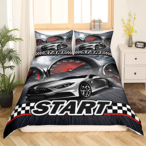 Juego De Ropa De Cama De Carreras De Autos Niños, Jueg...