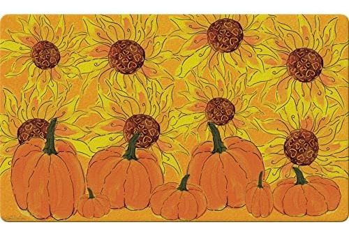 800278 Sunflowers And Pumpkins Fall Door Mat 18x30 Inch...