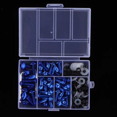 158 Pcs Completo De Perno De De Motocicleta Tornillos Azul