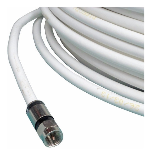 Imagen 1 de 1 de 5 Cables Coaxil Armado De 20mts Rg6 C/conectors Compresion 
