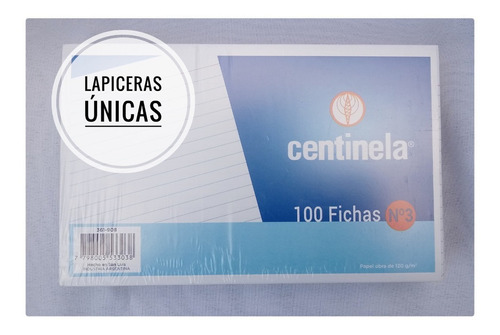 Fichas Rayadas Centinela Nº 3 20x12,5 Block 100 Hojas 120grs