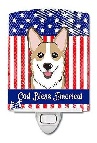 Bandera Americana De Tesoros De Caroline Y Sable Corgi Luz D