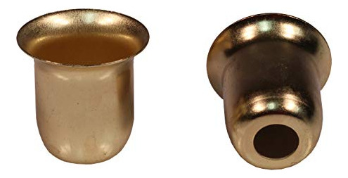 Vasos Metálicos Para Velas Acabado Bronce, 20 Pzas