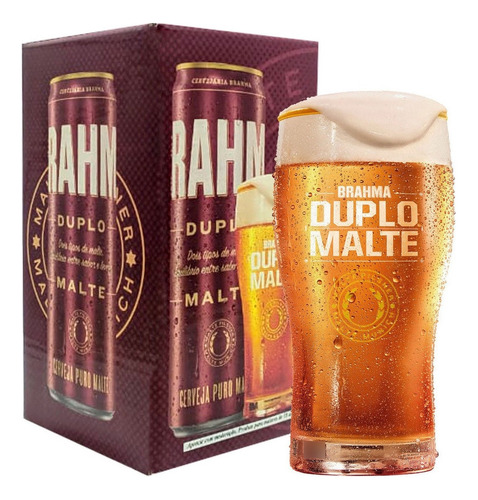 Copo Para Chopp E Cerveja Brahma Duplo Malte 425ml - Ambev Cor Transparente