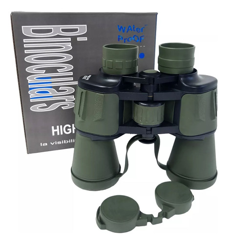 Binoculares 20x50 Verde Militar Con Estuche