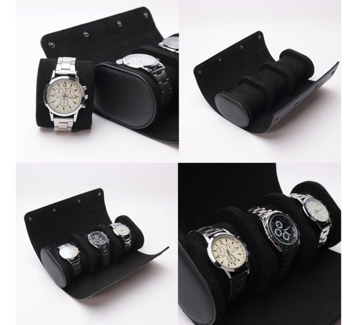 * Estuche De Viaje Con Rollo De Reloj De 3 Ranuras Reloj De