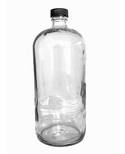 Botella De Vidrio Bostoniana Con Tapa 32 Oz (960ml) 2 Pz