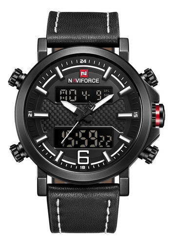 Naviforce Reloj Militar Lujo Alarma Fecha Hombre Cronógrafo