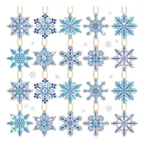 Comprar 20 Pc Invierno Navideño Copos De Nieve De Nieve Adornos De P