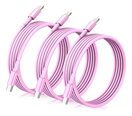 Cable De Carga Rápida De 20w Usb C Para iPhone,[6ft 3pack] M