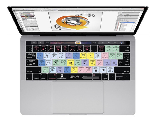 Illustrator Keyboard Cover For Macbook Pro (late 2016 +) W/t