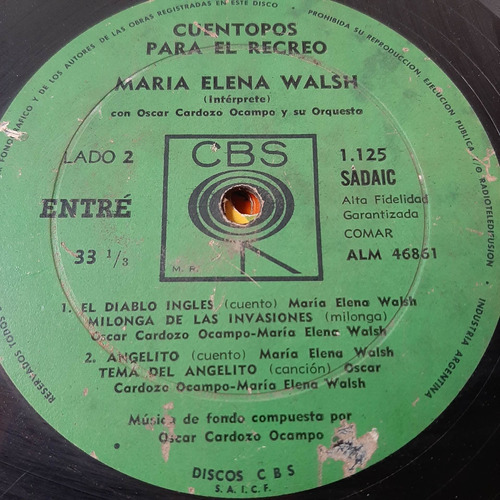 Sin Tapa Disco Maria Elena Walsh Cuentopos Recreo If0